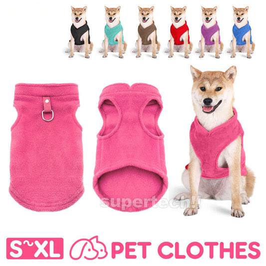 Pet Dog Warm Coat Fleece Jacket Jumper Sweater Winter Clothes Puppy Vest Outfits