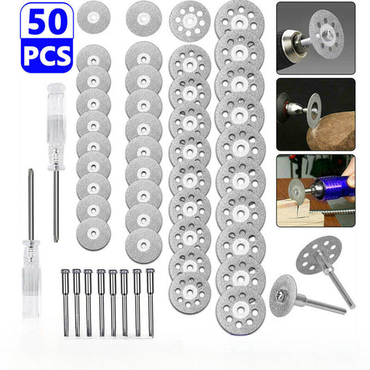 50x Diamond Cutting Wheel For Dremel Rotary Tool Die Grinder Metal Cut Off Disc