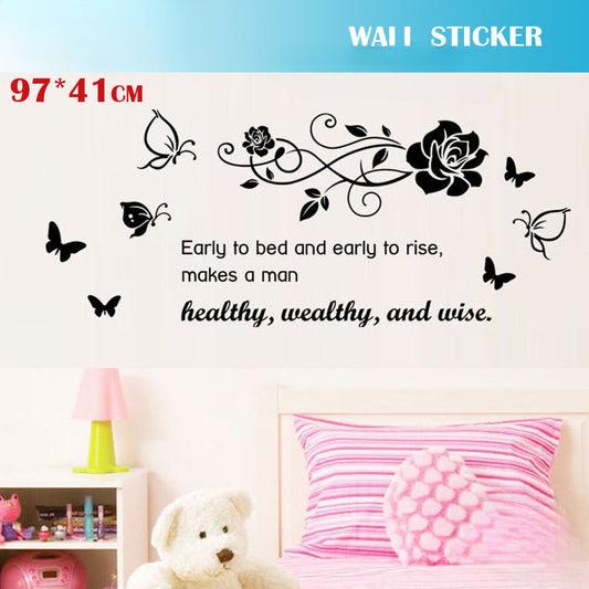 Wall Stickers Removable Early Healthy Home Living Room Bedroom Decal Picture Art