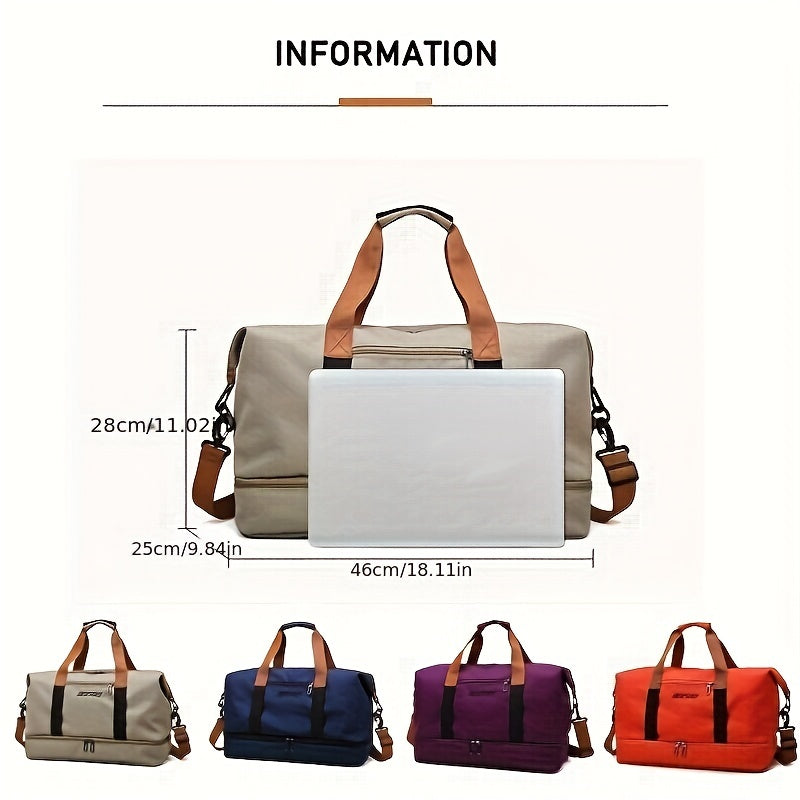 Trendy Travel Bags Large Capacity Sports Bag Waterproof Messenger Bag Dry And Wet Seperation Tote Bag