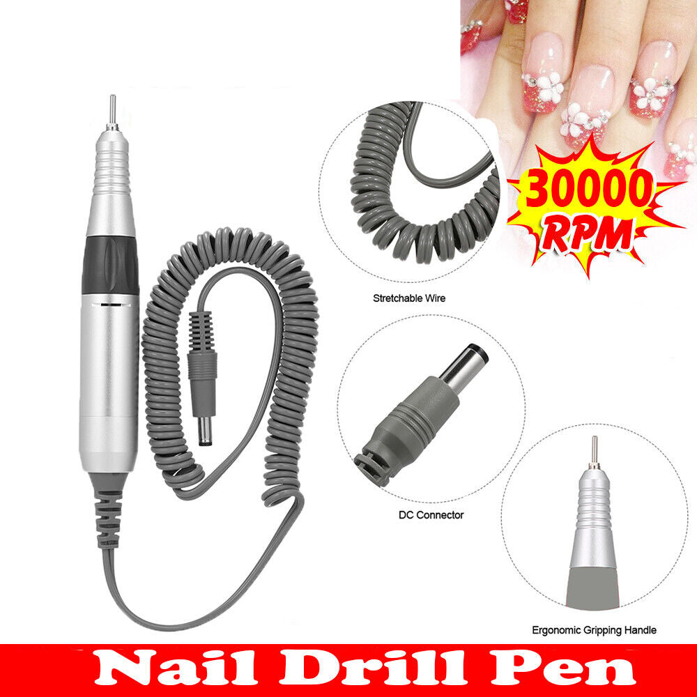 30000RPM Electric Nail Drill Pen Nail Drill Handle Handpiece Manicure Pedicure