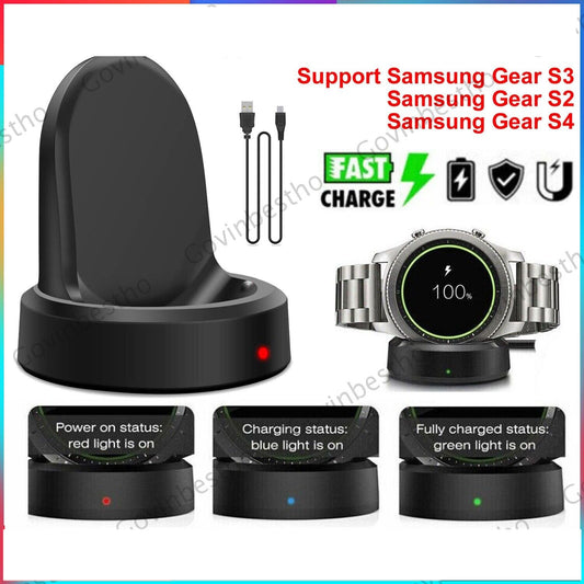 For Samsung Galaxy Watch Gear S2/S3/S4 Wireless Charger Charging Dock 42mm/46mm