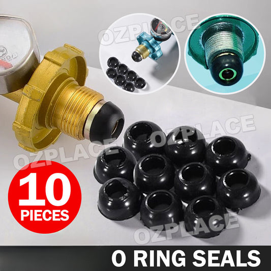 10X Black For Gas Regulator BBQ Stove Rubber Seals Bull Nose Dome Shaped O Ring