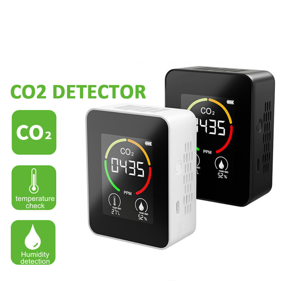 Indoor CO2 Detector NDIR Sensor Carbon Dioxide Temperature Humidity Meter 1pcs