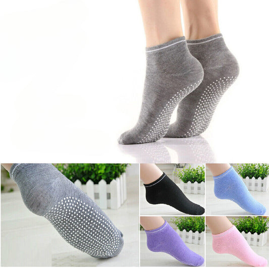 3 Pairs Yoga Socks Cotton Non-Slip Women Socks Pilates Sport Grip Socks