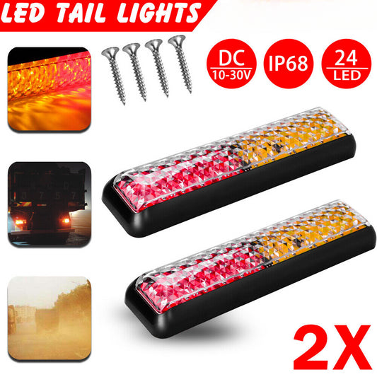 2X Trailer lights LED tail lights Truck Ute Caravan Stop Indicator 12V 24V Lamp