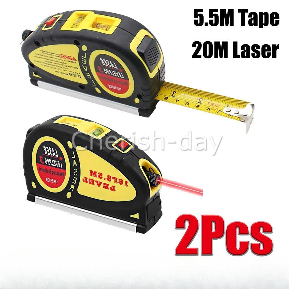 3 in 1 Measure Tape Laser Distance Meter Measuring Tool Range Finder X2