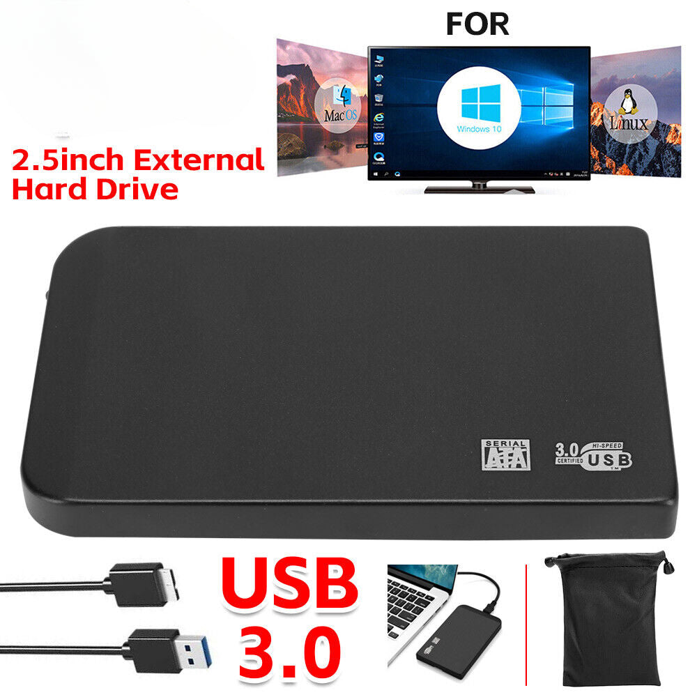 Hard Drive Portable Hard Disk Storage 2.5in USB 3.0 Hard Drives External SSD New