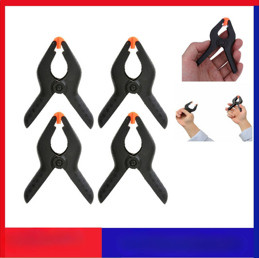 4pcs Heavy Duty Hard Plastic Spring Clamps Set Quick DIY Tools Grip Clips Nylon 3"/ 4"