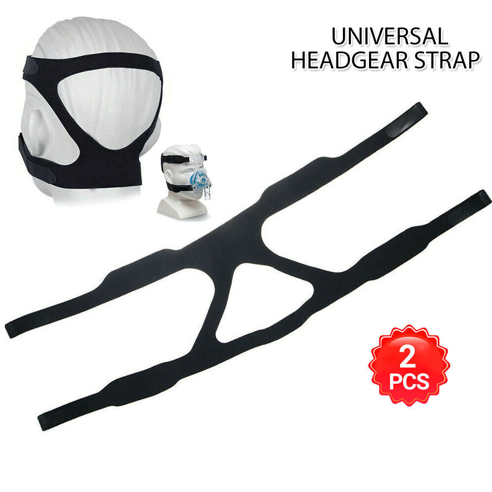 2x Headgear Headband Ventilator Full Mask Band Strap For Respironics Resmed CPAP