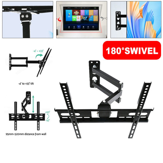 Full Motion TV Wall Bracket Mount Swivel Tlit Slim LCD LED 26 32 40 42 50 52 55"