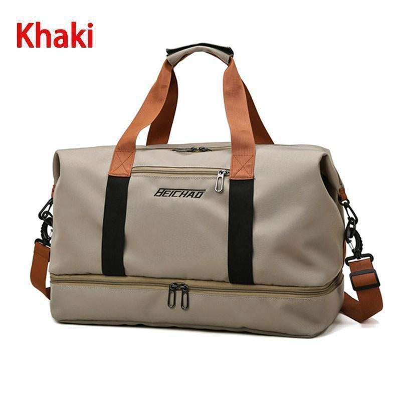 Trendy Travel Bags Large Capacity Sports Bag Waterproof Messenger Bag Dry And Wet Seperation Tote Bag