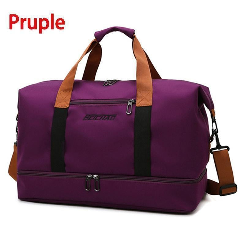 Trendy Travel Bags Large Capacity Sports Bag Waterproof Messenger Bag Dry And Wet Seperation Tote Bag