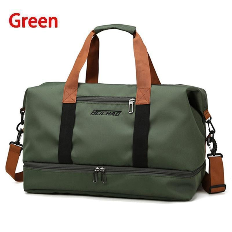 Trendy Travel Bags Large Capacity Sports Bag Waterproof Messenger Bag Dry And Wet Seperation Tote Bag