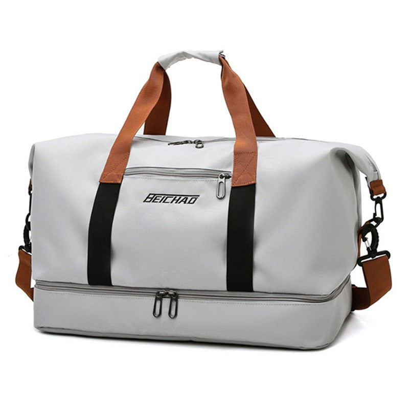 Trendy Travel Bags Large Capacity Sports Bag Waterproof Messenger Bag Dry And Wet Seperation Tote Bag