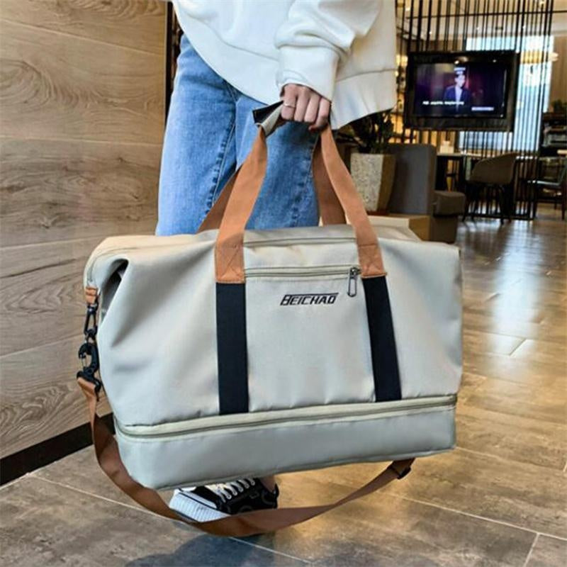 Trendy Travel Bags Large Capacity Sports Bag Waterproof Messenger Bag Dry And Wet Seperation Tote Bag