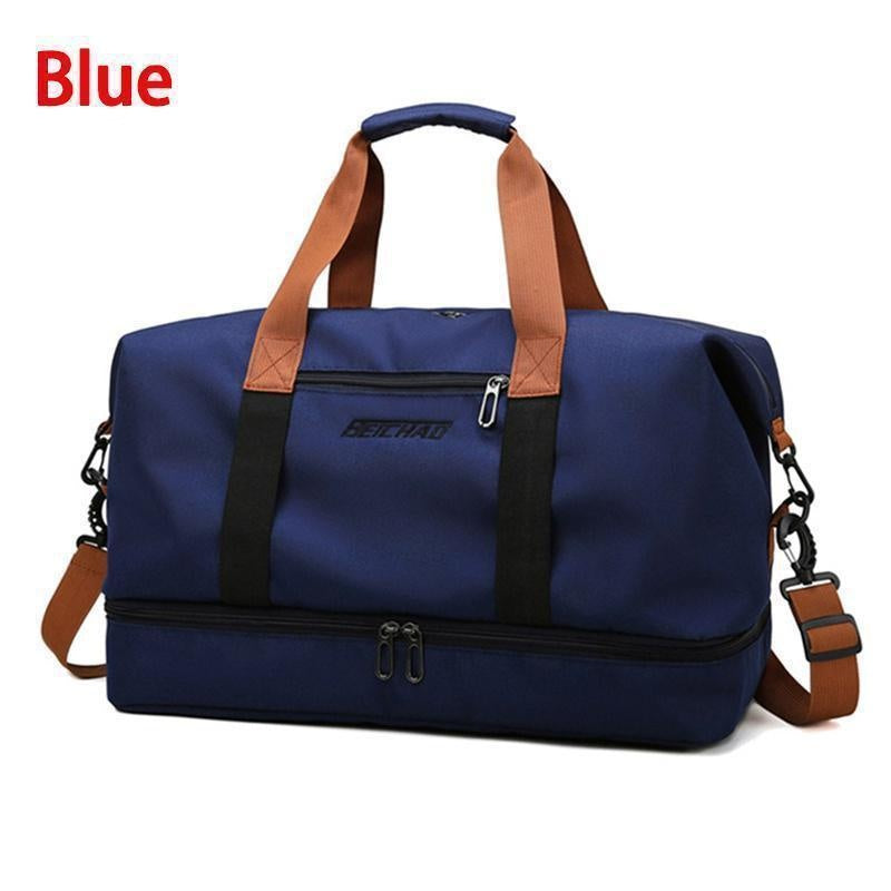 Trendy Travel Bags Large Capacity Sports Bag Waterproof Messenger Bag Dry And Wet Seperation Tote Bag