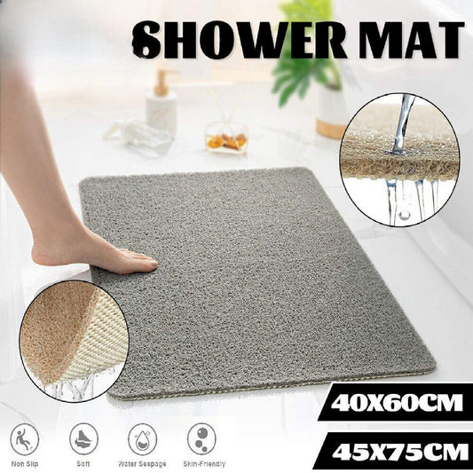 Hydro Wonder Super Comfy Shower Mat Non Slip Never Stains or Blocks Drain Grey