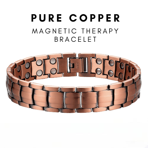 Pure Copper Magnetic Therapy Bracelet Double Strong Arthritis Pain Relief Men