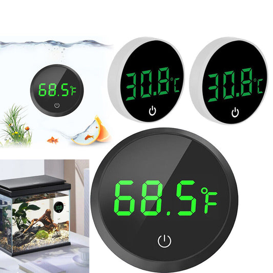 Aquarium Digital Thermometer LED Fish Tank Temperature Gauge Wireless