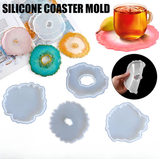 Silicone Geode Coaster Mold Resin Epoxy Casting Mould DIY Art Craft Accessori