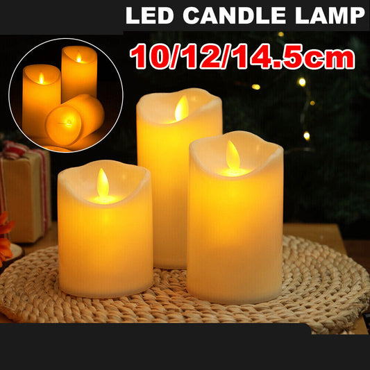 3x LED Battery Operated Tea Light Candles Wedding Party Realistic Candless Decor