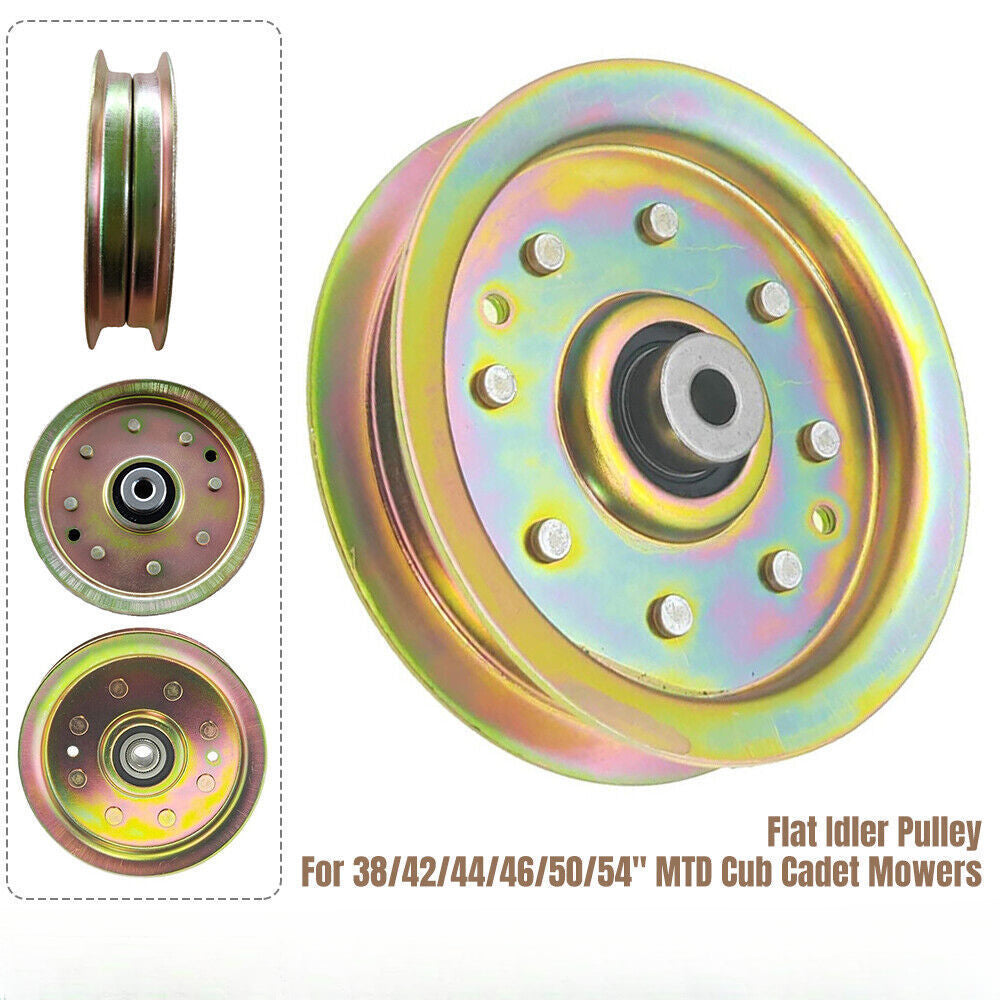 2x Flat Idler Pulley fits for 38/42/44/46/50/54" MTD Cub Cadet Mowers 756-04129B