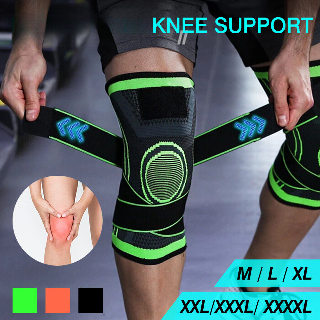 Knee Support Brace Compression Sleeve Arthritis Pain Relief Gym Sport Running