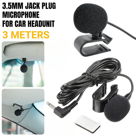 3.5mm Jack Plug head unit Audio Microphone / Mic for PC Car Stereo Bluetooth