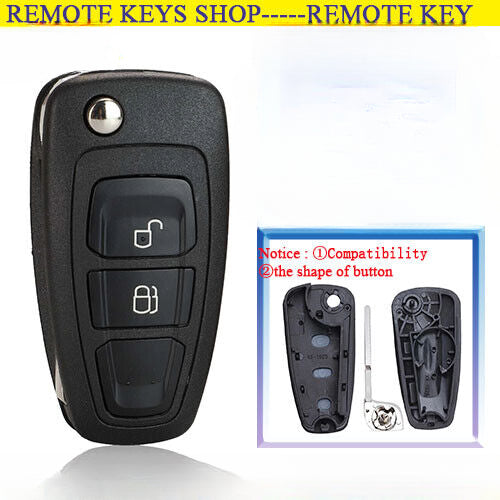 Remote Key Shell Case for Ford Ranger PX Mazda BT50 2011 2012 2013 2014 2015 2B