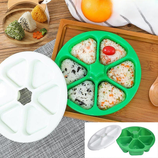 6 Holes Sushi Mold Onigiri Rice Ball Bento Press Maker Mold Kitchen Accessories