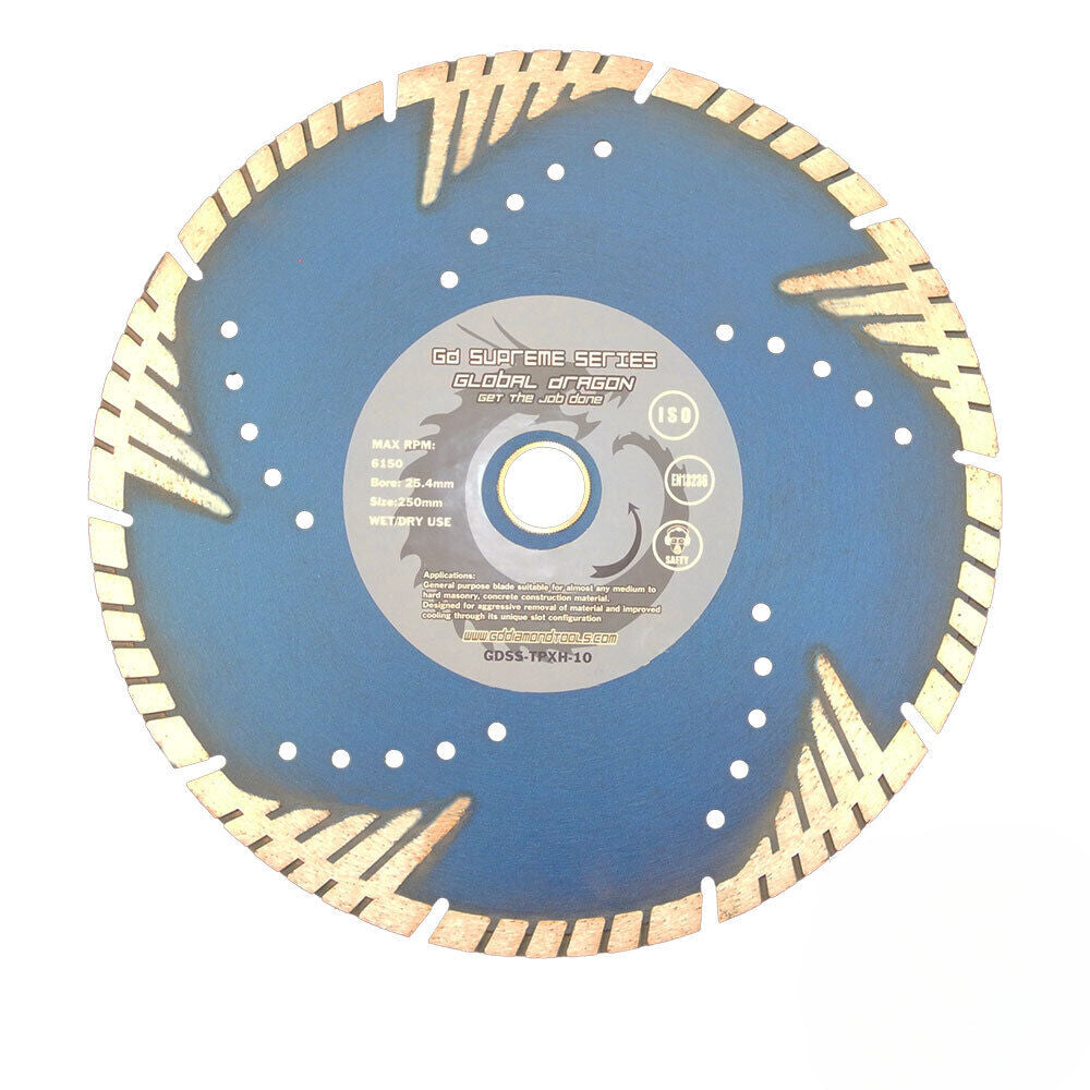 GD Triangle Protection Segment Diamond Cutting Blade TPXH Multi- Purpose 4"~10"