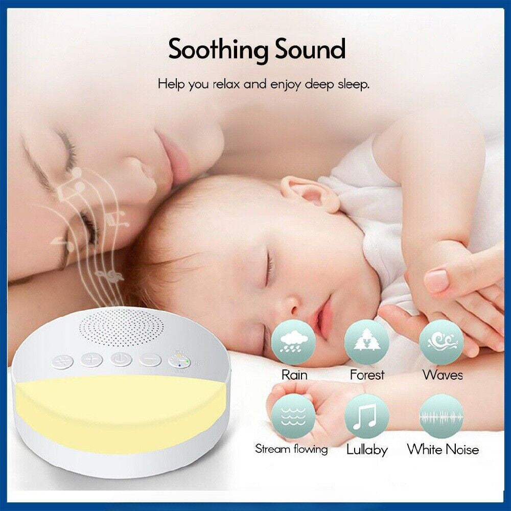 White Noise Sound Machine Sleep Therapy Relaxation for Adults Baby Nature Sounds