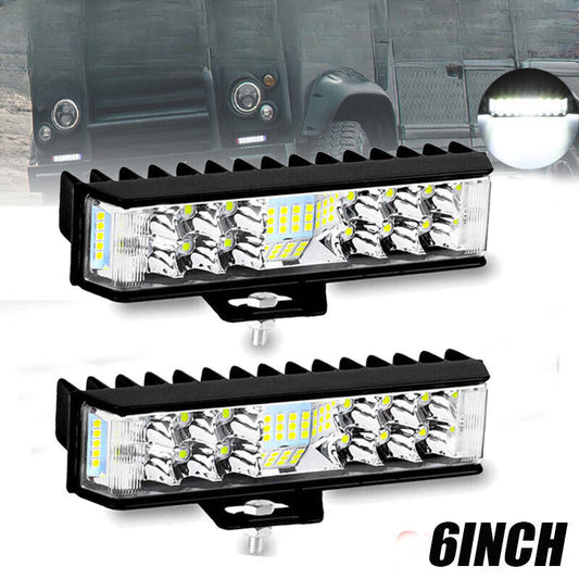 4x 6Inch LED Work Light Bar Spot Flood Reverse Fog Lights Offroad SUV UTE 12V 24V