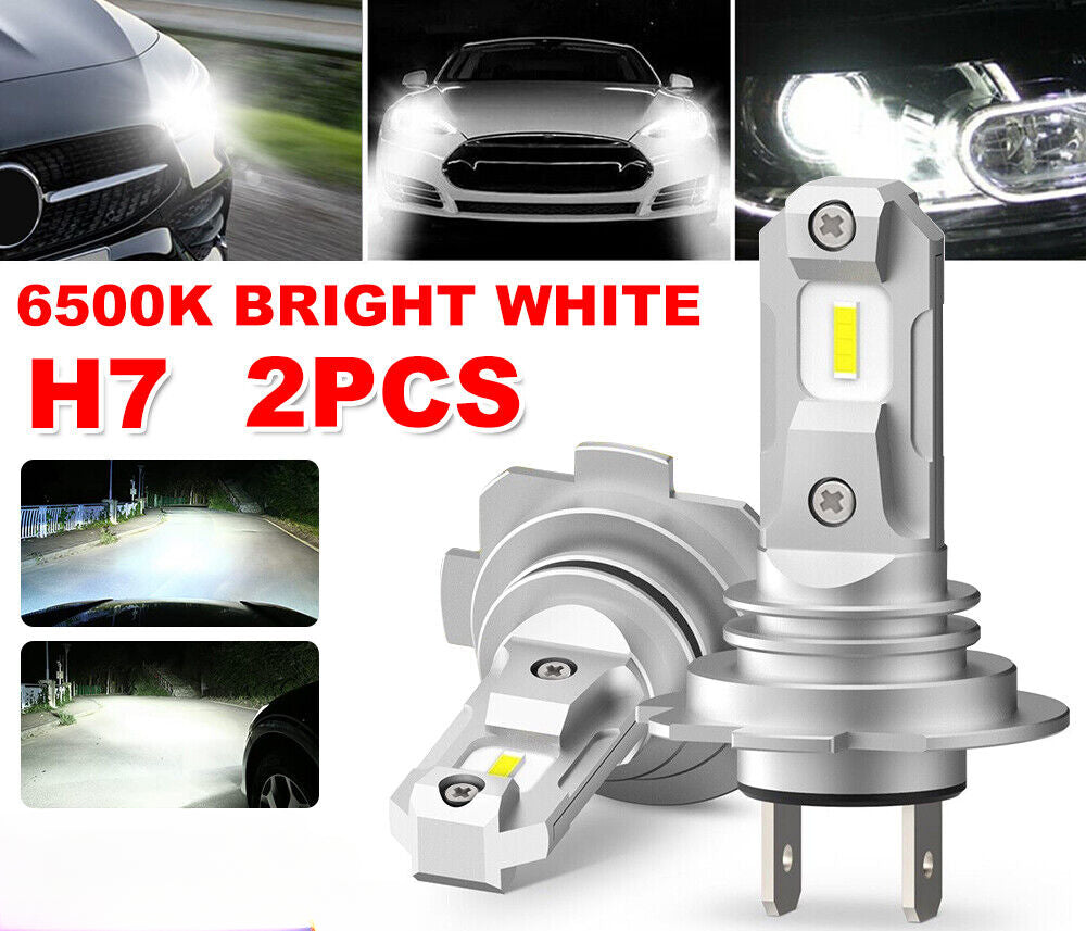 2PCS Upgrade H7 Headlight Globes 6500K LED Canbus Fog Lamp Blubs High Low Beam