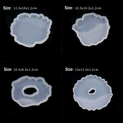 Silicone Geode Coaster Mold Resin Epoxy Casting Mould DIY Art Craft Accessori