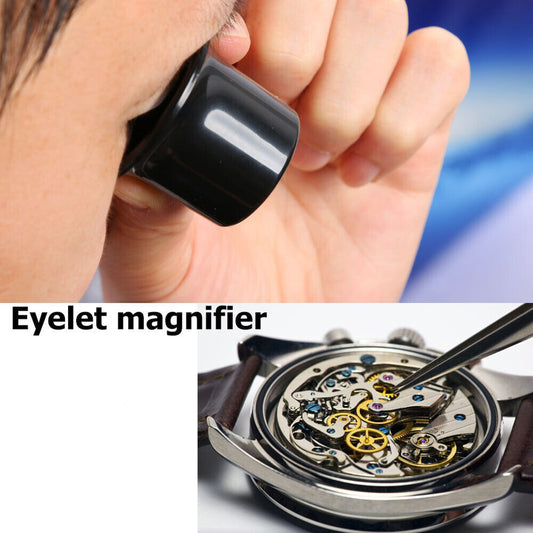 NEW 5xHandheld Loupe Fit To Eyes HD Illuminated Loupe Watch Repair Suppl