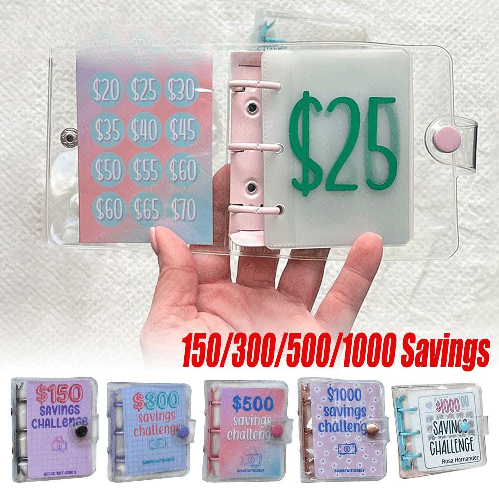 Mini Cash Envelope Challenge Binder Budget Binder Savings Book Save $1000-150