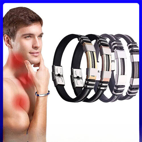 Titanion Wristband, Stainless Steel Magnetic Energy Bra