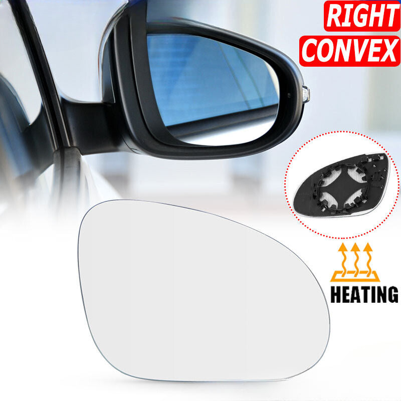 RIGHT DRIVER SIDE MIRROR GLASS RH FOR VW GOLF MK5 2004-2008 CONVEX HEATED PLATE