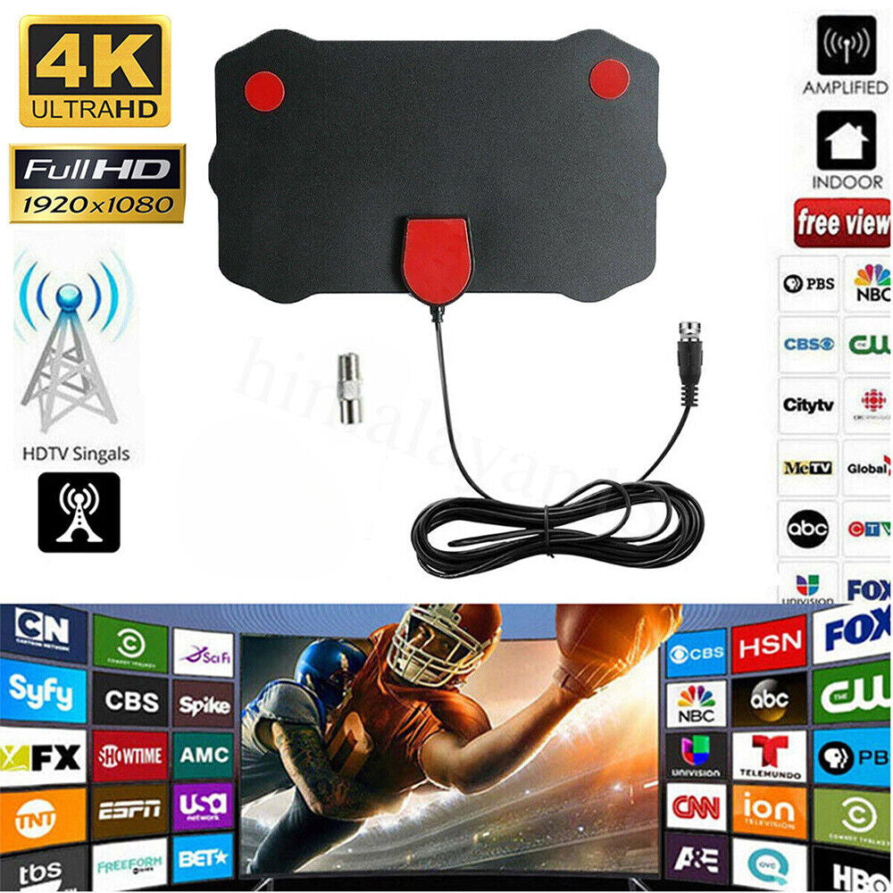 1080P Digital TV Antenna 200 Miles Range Signal Booster Amplifier HDTV Indoor