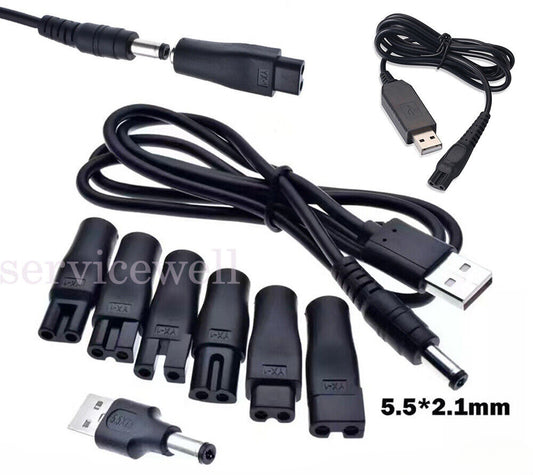 Hair Clippers Cable Power Cord Razor Charger Charger Convetor Charging Heads