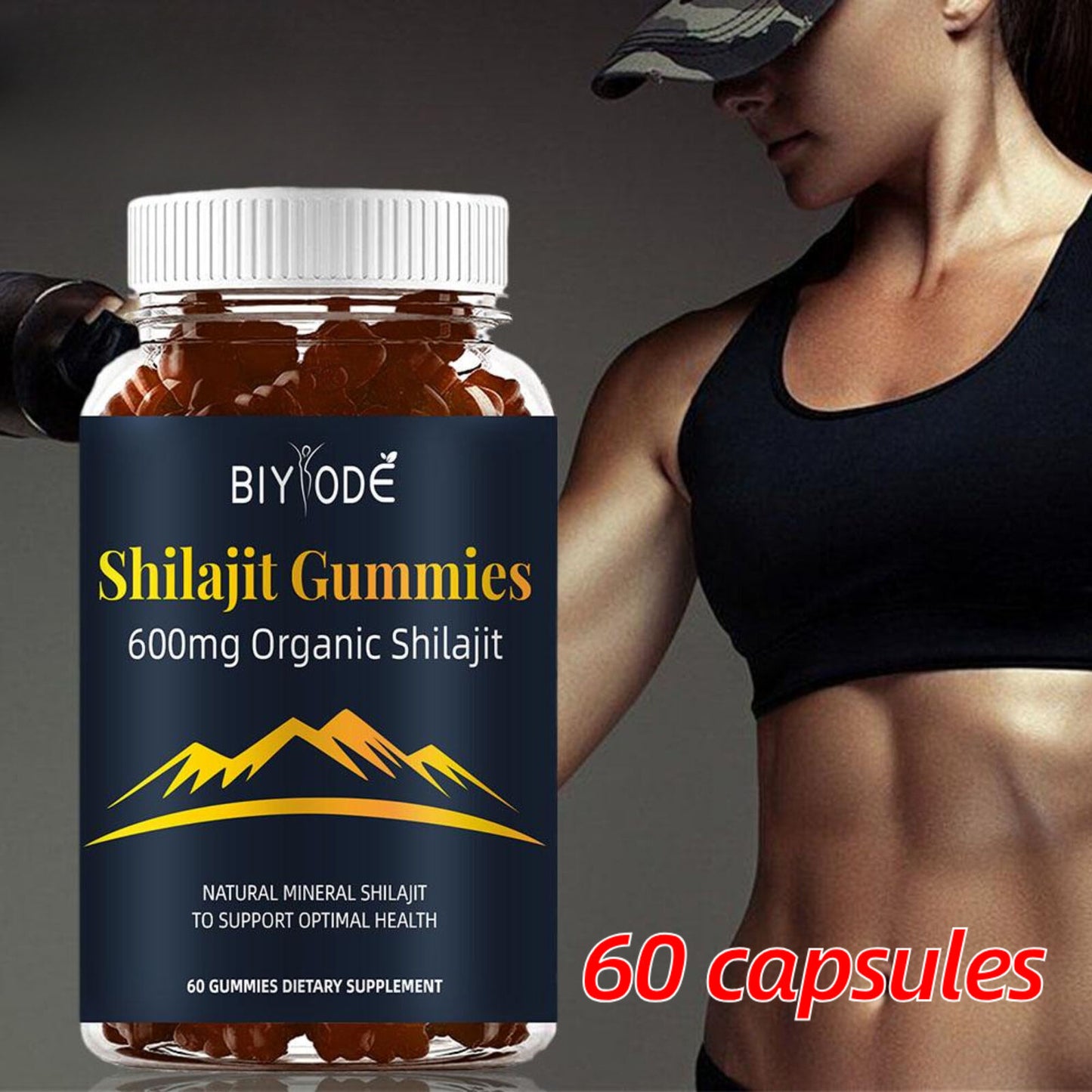 Shilajit Gummies Pure 100% Himalayan-Organic Shilajit Resin Natural Supplement