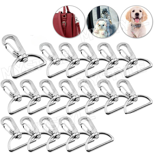 50Pcs 20mm Lobster Clasp Swivel Trigger Clip Keychain Snap Hook Key Ring