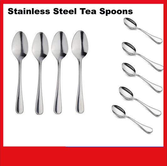 6 x Stainless Steel Teaspoon Coffee Latte Tea Soda Spoon S1