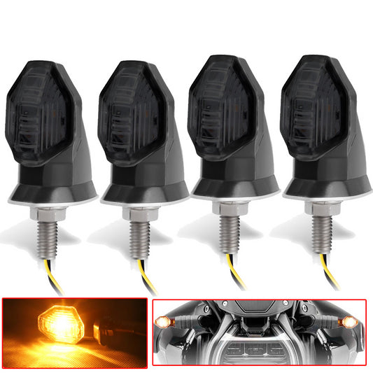 4X Motorcycle Indicators Amber LED Turn Signal Light Universal Blinkers Lamp 12V