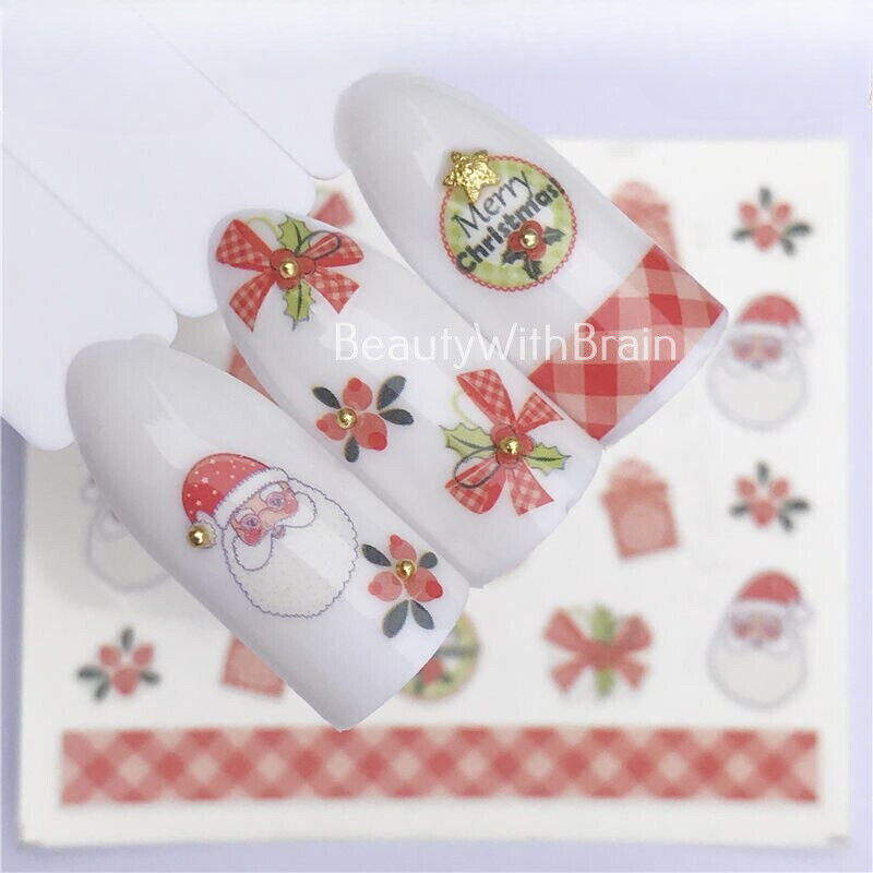 Nail Art Nail sticker Christmas Water Decal Nail Art Stickers