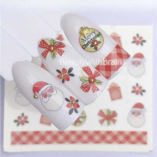 Nail Art Nail sticker Christmas Water Decal Nail Art Stickers