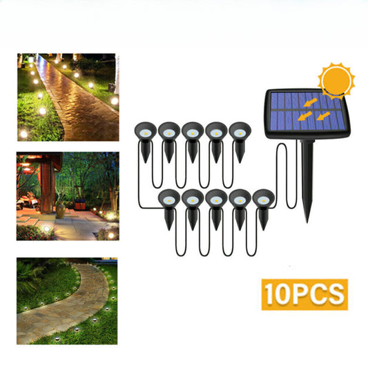 10in1 Solar LED Spotlights Lamp Outdoor Garden Yard Lawn Pathway Landscape Light