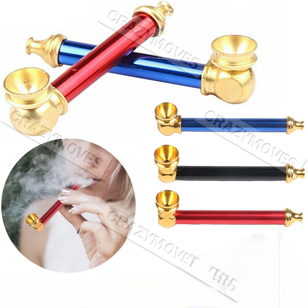 Metal smoking pipe10cm Cone Brass Solid Smoking Pipe Tobacco 3 Colors VIC